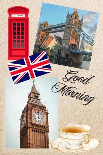 English Notebook: England, London Themed Journal or Diary, 120 Lined Pages