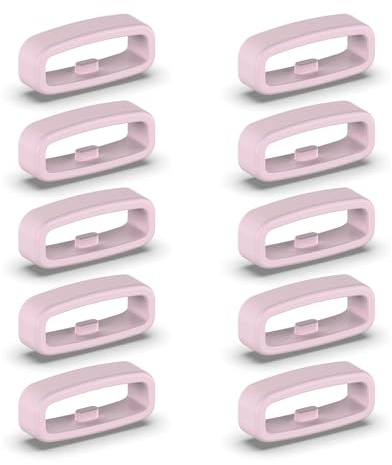 YUOIUX 10pcs Silicone Fastener 18mm / 20mm / 22mm Wristband Keeper Smartwatch Straps Retainer Holder Replacement Accessory