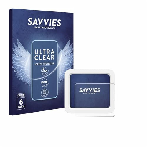 Savvies 6 Pack Screen Protector compatible with Xiaomi Smart Temperature and Humidity Monitor 3 Mini Protection Film Clear