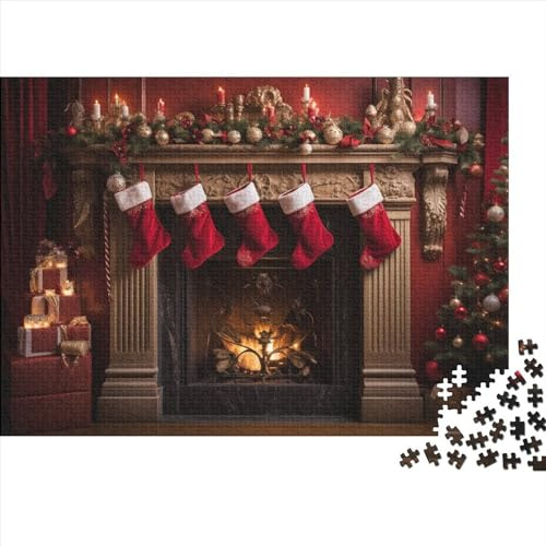 Dorf Puzzle Für Erwachsene - 1000 Teile Winterthemen Intellektuelles Spiel, Stressabbau, Bildungspiel, Hausdekoration, Premium & Langlebig (1000pcs (75x50cm))