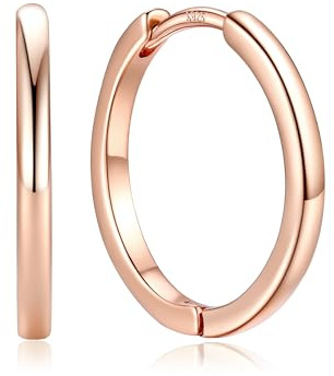 PROSTEEL Huggie Hoop Earrings for Women, Hypoallergenic 925 Sterling Silver Post Lightweight Small Sleeper Cartilage Earrings Tiny Hoops 8/10/12/14/15/16/18/20mm (With Gift Box)