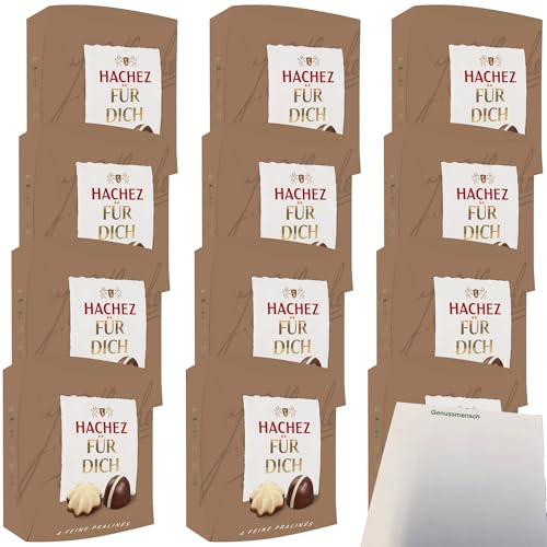 usy Bundle für Hachez Schokolade Pralinenmischung Für Dich VPE (12x40g Packung) + usy Block