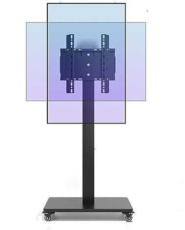 Universal TV Stand - Compatible with 32-75 Inch TVs, Adjustable Rotating Frame for LCD TVs, Floor Stand with 360 Degree Rotation and Partition Wall Mounting Features