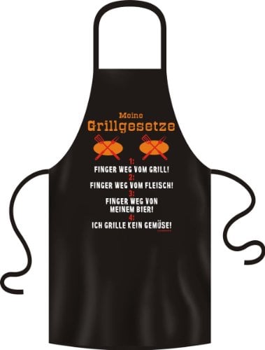 Sprüche Fun Grill Schürze : Meine Grillgesetze