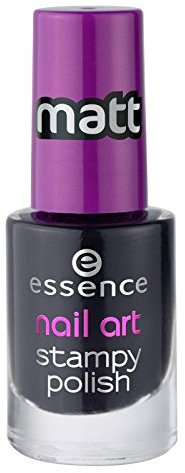 essence - Nageldesign - nail art stampy polish - 02 stamp me! Black