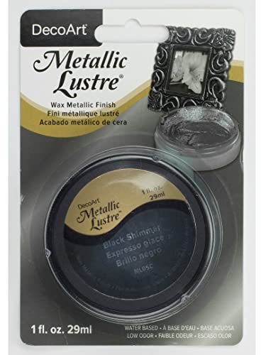 Deco Art Metallic Lustre Wax Finish 1oz-Black Shimmer, 2.54 x 10.16 x 15.24 cm