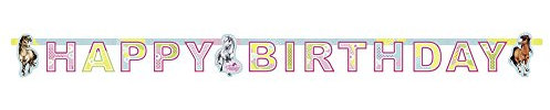 Amscan 552348 - Partykette Charming Horses 2, Papier, 177 x 15 cm, Pferde, Geburtstag, Girlande, Hängedekoration