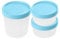 TATAY Ensemble de 3 Boîtes Hermétiques Alimentaires (2 x 0,5 L, 1 x 1 L), Couvercle à Vis, sans BPA, Passe au Micro-ondes et au Lave-vaisselle, Bleue.