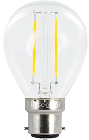 Integral LED Non-Dimmable Wide Beam Angle Golfball Mini Globe Bulb (B22 Bayonet, 2 W LED, 2700 k, 250 lm) - Warm White