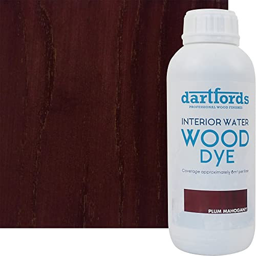 Plum Mahogany Interior Water Based Wood Dye 1 Litre Bottle