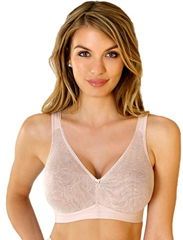 Rosme Lingerie Ungepolsterter BH ohne Bügel mit Gepolsterten Trägern für Damen, Kollektion Powerlace, Beige, Größe 95B