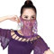 Bullpiano Hankyky Dance Face Veil Damen Bauchtänzerin Pailletten Quasten Gesicht Schleier Kostüm Zubehör