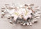 wandmotiv24 Fototapete Lilien 3D Wanddurchbruch, XXL 400 x 280 cm - 8 Teile, Wanddeko, Wandbild, Wandtapete, Weisse, Blumen, Wand M1235