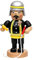 Dekohelden24 Holz Räuchermann Feuerwehrmann, L/B/H: 8 x 7 x 16 cm.