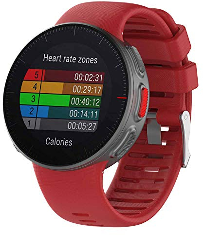 Xkravo Armband kompatibel für Polar Vantage V Watch, Silikon Sport Watch Band Ersatz Handgelenk Band für Polar Vantage V (rot)