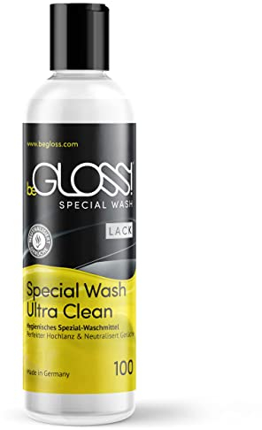 beGLOSS Special Wash Lack & PVC 100 ML Waschmittel für Lackbekleidung Pflege Reiniger für Lack Kleidung