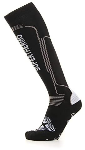 MICO CALZE SKI SUPERTHERMO con Maglia in Primaloft + Lana Merinos + Lycra, 100% Made in Italy, Pesanti e con Potere Isolante, Unisex per Uomo e per Donna Sportivi (M (38-40), Schwarz)