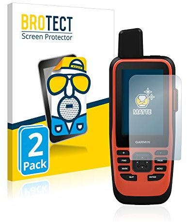 BROTECT Schutzfolie für Garmin GPSMAP 86i | 2 Stück Entspiegelnder Displayschutz Made in Germany Matte Displayschutz-Folie Anti-Reflex Anti-Fingerprint Einfache Montage
