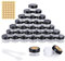 30 Pièces Pots Cosmétiques Vide en Plastique Clair De Voyage Conteneurs Cosmétiques pot Échantillon pour Lotion, Crème, Stockage de Maquillage (5g / 5ml, Noir)