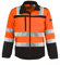 TMG® Warnschutzjacke für Herren | strapazierfähig | gefütterte Arbeitsjacke Klasse 2 | Orange XL