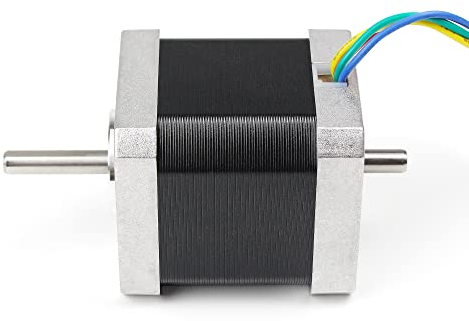 RATTMMOTOR Schrittmotor Nema 17 Stepper Motor,Double shaft Stepper Motor,4 Drähte Stepping Motor 1,8A 52N.cm,2 phase 1,8 Grad, 42x42x48mm für 3D-Drucker/CNC-Fräsmaschine (1*PCS)