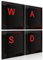 decomonkey Bilder Set Gaming Tastatur 4 Teilig- jedes Teil 30x30 cm Leinwandbilder Bild auf Leinwand Vlies Wandbild Kunstdruck Wanddeko Wand Wohnzimmer Wanddekoration Deko PC Gamer Schwarz Rot Marmor
