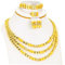 chaber Dubai Schmucksets Goldfarbe Halskette Ohrringe Brautschmuck Ägypten/türkei/irak/afrikaner/israe Geschenke Für Frauen-Set