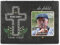 PR Print Royal Schieferplatte selbst gestalten - Gedenktafel mit Foto, Name & Datum bedrucken - Kreuz mit Blumen - du fehlst - Grabtafel, Grabschmuck | Schiefertafel 15x20 cm