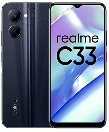 realme C33 4+64GB Smartphone, Écran Complet de 6,5 Pouces, Méga Batterie de 5 000 mAh, Chargement Rapide 10W, Appareil Photo de 50 MP avec AI, Double Sim, Android 12, Night Sea