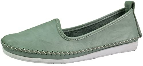 Andrea Conti Damen Mokassins Leder Ballerina Casual bequem kombistark 0027449, Größe:40 EU, Farbe:Mehrfarbig