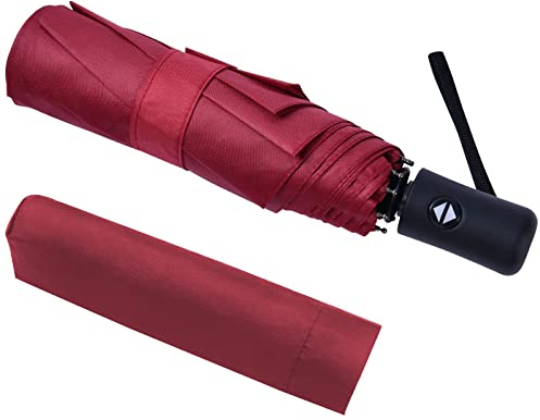 Vicloon Paraguas Plegable Automático con 8 Varillas,Abrir y Cerrar Automático,Secado Rápido 210T Tela y Mango Antideslizante – Resistente al Viento Paraguas para Adultos,Niños
