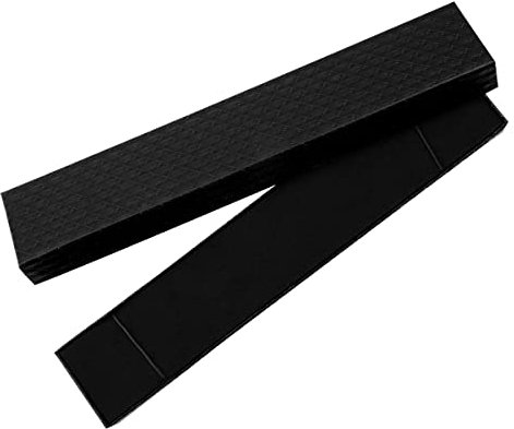Jagowa Necklace Box Jewellery Gift Box Organiser Long Chain Pendant Display Case with Lid Rectangle Jewellery Storage Case for Wedding Mother’s Day Birthday Gifts (Black)