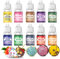 Colorante Liposoluble para Chocolate - ERCorArt 10 Colores Altamente Concentrados y Solubles en Aceite para Foudant, Tartas de Chocolate, Glaseados, Helados, etc., 6 ml/Unidad
