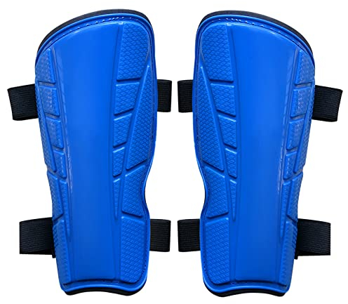 Idota Schienbeinschoner Fußball, Hochfeste Leichte Schienbeinschutz mit Elastische Klettverschlüsse Schienbeinschoner Personalisiert Bietet Umfassenden Schutz für Soccer Game (Blau, L)