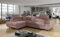Froschkönig24 Anton I Ecksofa 275 x 202 cm Altrosa (Velour), Ausführung:Links