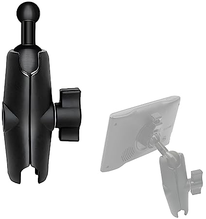 25mm / 1 inch to 17mm Ball Adapter for RAM Mounts B Size Double Socket Arm, Garmin 17mm Swivel Ball Mounting Pattern GPS Mount (Double Socket Arm: Long 3.75)