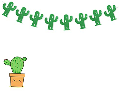 Toyvian 3 Satz Mexikanisches Fiesta-Banner Mexikanisches Fiesta-Kaktus-Banner Banner Der Mexikanischen Partei Flaggenbanner Hochzeitsdekoration Kaktus-Ausschnitte Ornament Wimpel Mode Baby