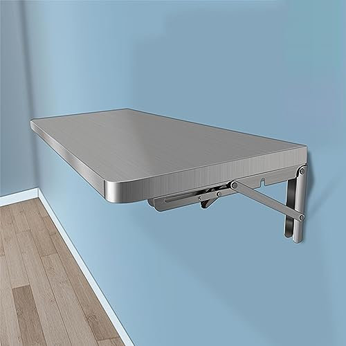 Wandmontierter Tisch aus Edelstahl, Klapptisch zur Wandmontage, Wandschreibtisch, schwebender Tisch for Aufhängen, Computertisch, Werkbank, for Arbeitszimmer, Schlafzimmer, Badezimmer, Balkon ( Size :