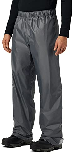 KOUDYEN Herren Regenhose Fahrrad Wasserdicht Überziehhose Wanderhose Atmungsaktiv Winddicht Outdoorhose YK5415M-Grey1-S