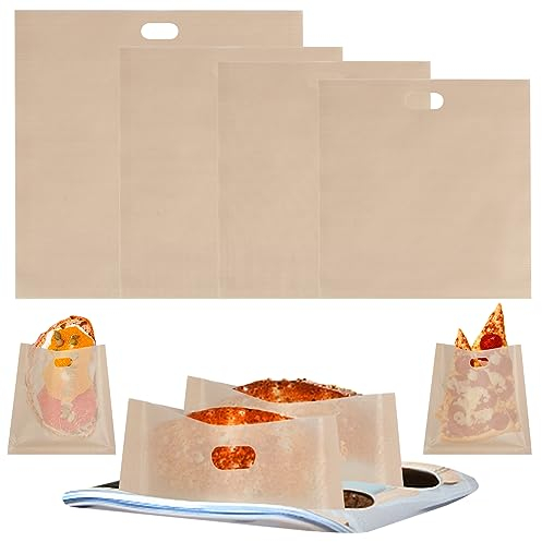12 Stück toastbag, Toastabags Wiederverwendbar, Non-Stick Toastabags für Toast Pizzaschnitten Panini Snacks, hitzebeständige Nuggets Teflon-Toasttüte für Mikrowellengrill Toaster