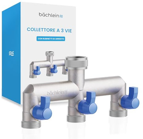 Bächlein 3-Wege-Verteiler aus Messing für den Einsatz in Haus & Garten - 3 Wege Y-Verteiler für einen G 3/4 Wasseranschluss