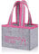 FunX Prosecco to go Sac à bouteilles en feutre pour 6 bouteilles Gris avec poignées de transport et imprimé Utilisation polyvalente 19 x 12 x 14 cm, gris/rose, Sac à boissons