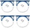 QWORK Steel Wall-Mounted Bracket for Cylinder, 4 Pack Durable Gas Cylinder Bracket with Screws and Safety Chain Supported