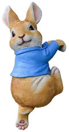 soulnioi Cute Rabbit Planter Pots Hanger Figurine Ornament,Easter Tabletop Decoration,Mini Garden Statues Hanging Bunny for Easter Decor,Yard Home Patio and Office Decor