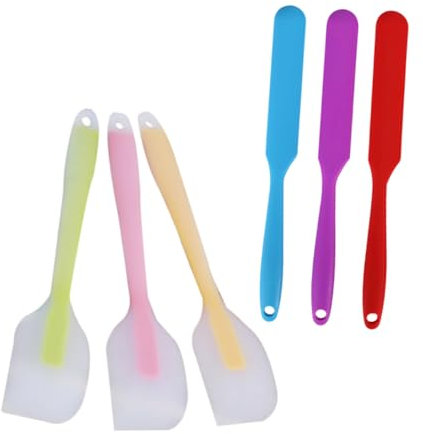 PRETYZOOM 6stücke Teiliges Aus Silikon-backwerkzeug Silikonschaber Rührspatel Für Kuchenbutter Und Marmelade Und Hitzebeständig Zufällige Farbe Kleine Transparente Spatel Ölschaber