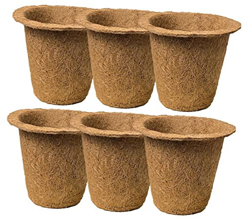 INOOMP 6stücke Kokosnuss-nährstofftöpfe Abbaubare Anzuchttöpfe Für Pflanzen Für Garten Wohnzimmer Pflanzenliebhaber Mit Drainagelöchern Für Optimale Bewässerung