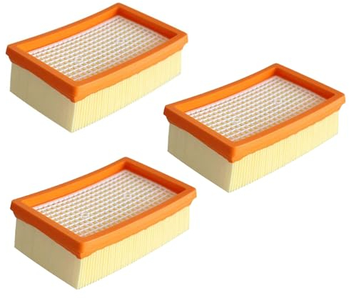 GIONAR 3 Pack Premium Filter Replacement Parts for Karcher WD4, WD5, WD6, MV4, MV5, MV6 Wet and Dry Vacuum Cleaner Accessories 2.863-005.0 Flat Pleated Filter