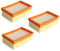 GIONAR 3 Pack Premium Filter Replacement Parts for Karcher WD4, WD5, WD6, MV4, MV5, MV6 Wet and Dry Vacuum Cleaner Accessories 2.863-005.0 Flat Pleated Filter