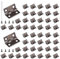 Roosea Scharniere Mini Antik 60 Stück Scharnierband Kleine Klappscharniere Metall Scharnier mit Schraubendreher und 240 Schrauben für Holzbox Schmuckbox Cabinet, 15mm*18mm, Retro