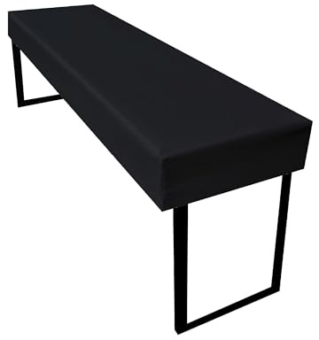 Kaufpirat Premium Abdeckplane 200x40x15 cm Essbank Sitzbank Holzbank Gartenmöbel Gartentisch Hülle Abdeckung Haube Schutzhülle Abdeckhaube 900 D, 500 g/m², 6.000 mm Wasserbeständigkeit Schwarz